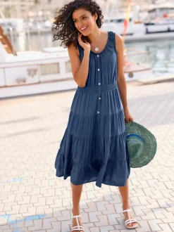 Robe à effet étagé qualité tissée