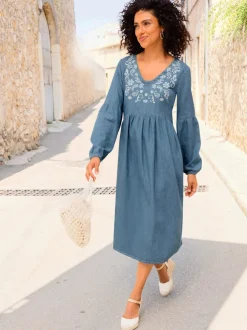 Robe en jean pur coton
