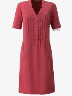 Robe femme col v et 2 poches raglan verticales