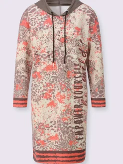 Robe imprimée à capuche