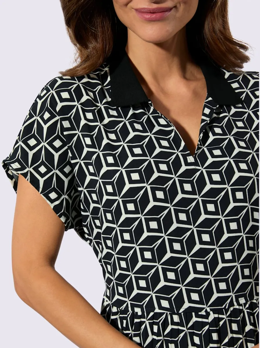 Robe imprimée superbe partie jupe plissée et raffinée