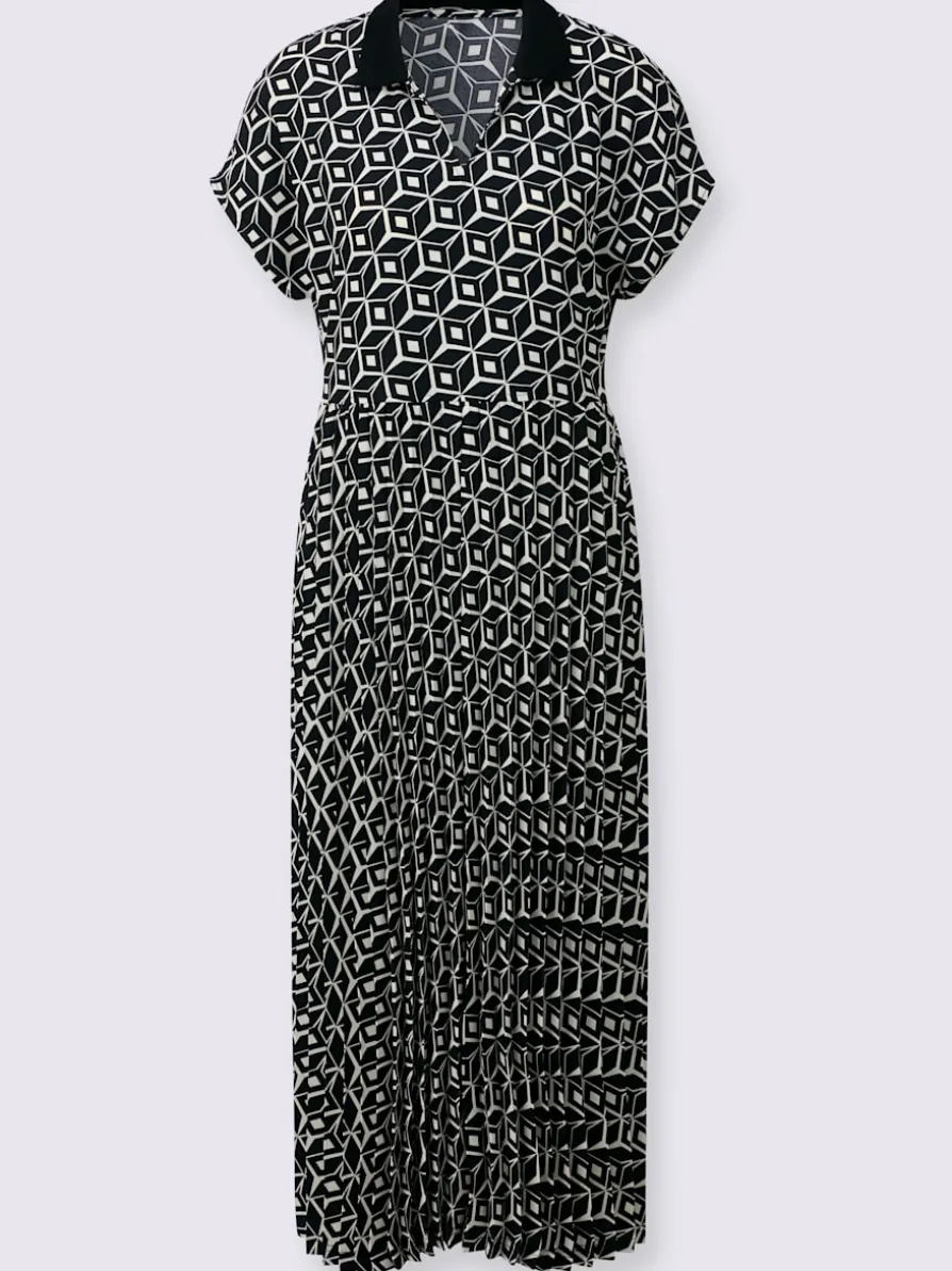 Robe imprimée superbe partie jupe plissée et raffinée