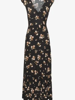Robe longue encolure en v estivale