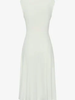 Robe mi-longue robe élégante à encolure ronde