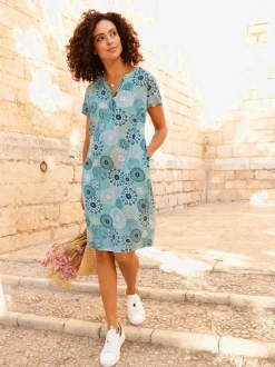 Robe tissée coupe affinante