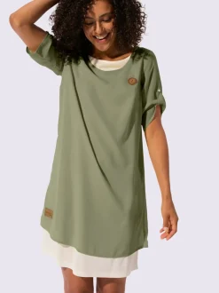 Robe tissée coupe affinante