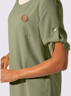 Robe tissée coupe affinante