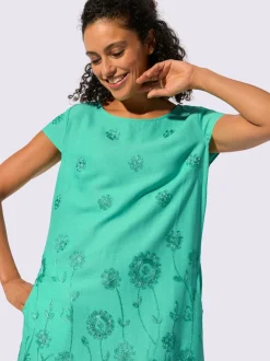 Robe tissée coupe affinante