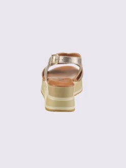 Sandales cuir de vache légèrement brillant