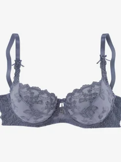 Soutien-gorge à armatures (sans garnissage) en dentelle brodée transparente