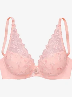 Soutien-gorge à coques féminin à armatures, coupe high-apex tendance