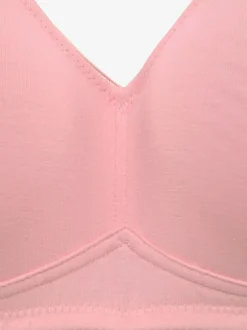 Soutien-gorge doux joli soutien-gorge basique en coton avec bonnets sans coutures et sans garnissage