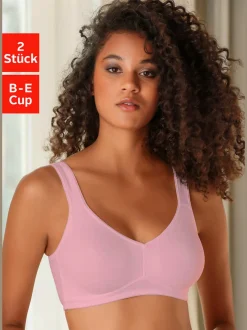 Soutien-gorge doux joli soutien-gorge basique en coton avec bonnets sans coutures et sans garnissage