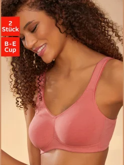 Soutien-gorge doux joli soutien-gorge basique en coton avec bonnets sans coutures et sans garnissage