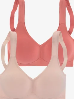 Soutien-gorge doux joli soutien-gorge basique en coton avec bonnets sans coutures et sans garnissage