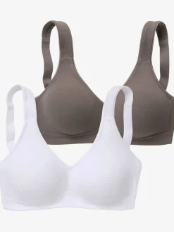 Soutien-gorge doux joli soutien-gorge basique en coton avec bonnets sans coutures et sans garnissage