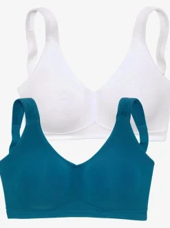 Soutien-gorge doux joli soutien-gorge basique en coton avec bonnets sans coutures et sans garnissage