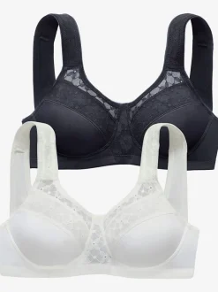 Soutien-gorge féminin (sans garnissage) sans armatures avec larges bretelles doublées