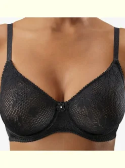 Soutien-gorge spécial t-shirt avec bonnets lisses sans coutures (sans garnissage) en dentelle