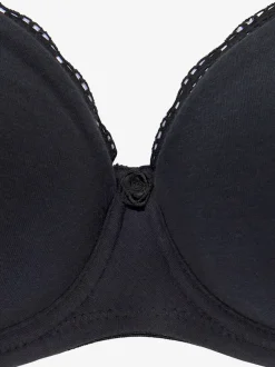 Soutien-gorge spécial t-shirt soutien-gorge basique avec bord dentelle décoratif sur les bonnets et les bretelles