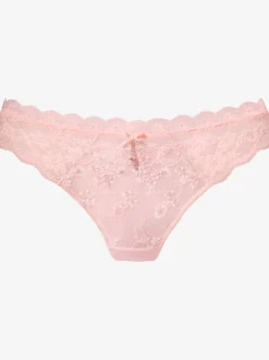 String séduisant en dentelle brodée élégante et empiècements latéraux en dentelle jacquard