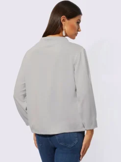Sweatshirt à capuche en mélange de modal avec manches trois quarts