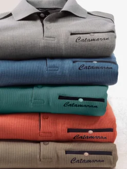 Sweat-shirt homme col polo boutonné
