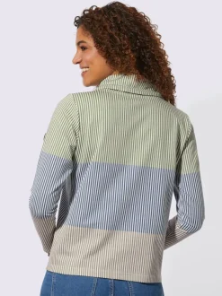 Sweatshirt long col roulé chevauchant