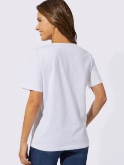 T shirt à manches courtes en coton et motif floral