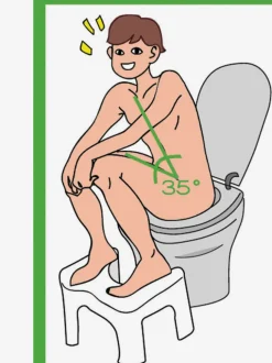 Tabouret pour wc contre les problèmes aux toilettes