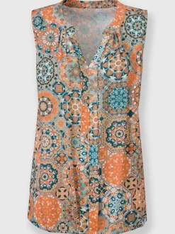 Top sans manches à motif mandala fluide