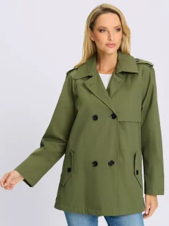 Trench-coat coupe plus longue au dos