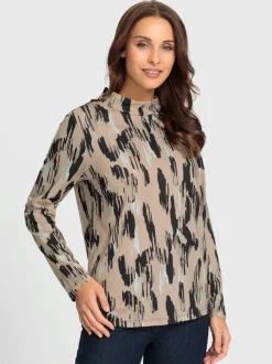 T-shirt à col montant avec coton biologique
