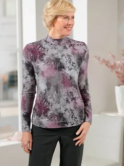 T-shirt à col montant qualité viscose douce