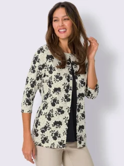T-shirt 2 en 1 motif floral discret