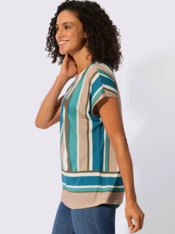 T-shirt à encolure ronde 50% coton et 50% modal