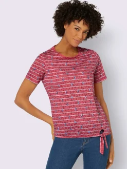 T-shirt à encolure ronde avec viscose
