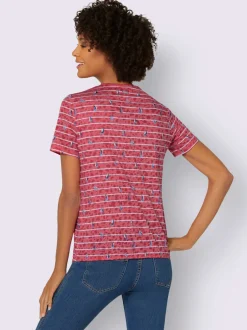 T-shirt à encolure ronde avec viscose