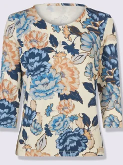 T-shirt à encolure ronde avec viscose