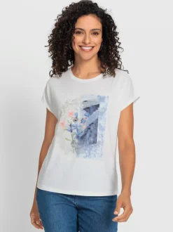 T-shirt à encolure ronde imprimé floral