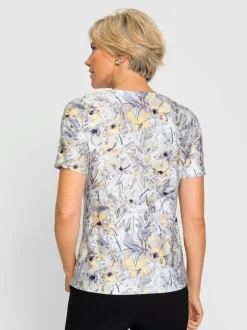 T-shirt à encolure ronde jacquard