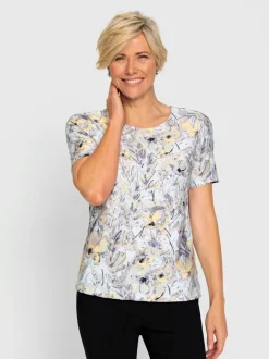 T-shirt à encolure ronde jacquard