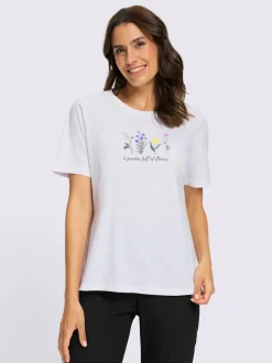 T-shirt à encolure ronde motif imprimé