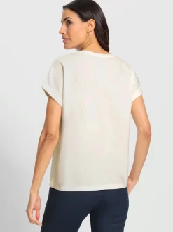 T-shirt à encolure ronde superbe broderie