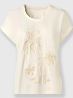 T-shirt à encolure ronde superbe broderie