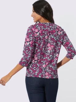 T-shirt à manches 3/4 joli motif floral