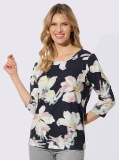 T-shirt à manches 3/4 motif floral