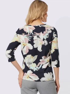 T-shirt à manches 3/4 motif floral