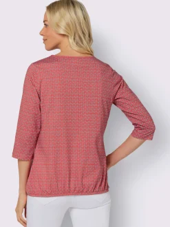 T-shirt à manches 3/4 ourlet élastique flatteur
