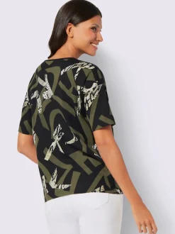 T-shirt à manches courtes coupe décontractée aux épaules